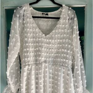 Babydoll with dotted flowy ruffles